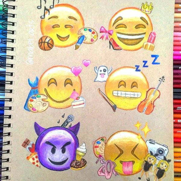 Смайлики для скетчбука