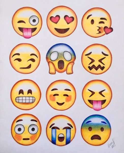 Смайлики для срисовки