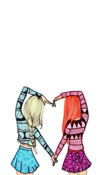 Рисунки для срисовки для лучшей подруги