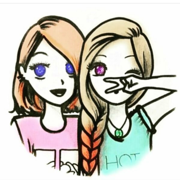 Рисунки для срисовки подружки