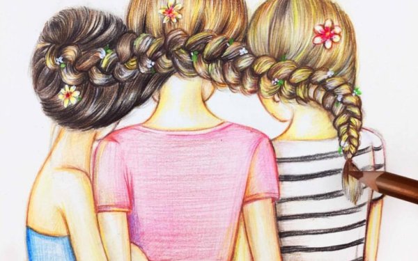 Три подруги для срисовки