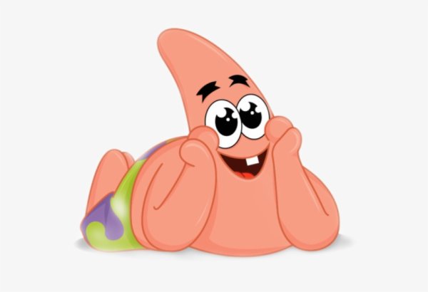 Патрик из губки Боба лежит