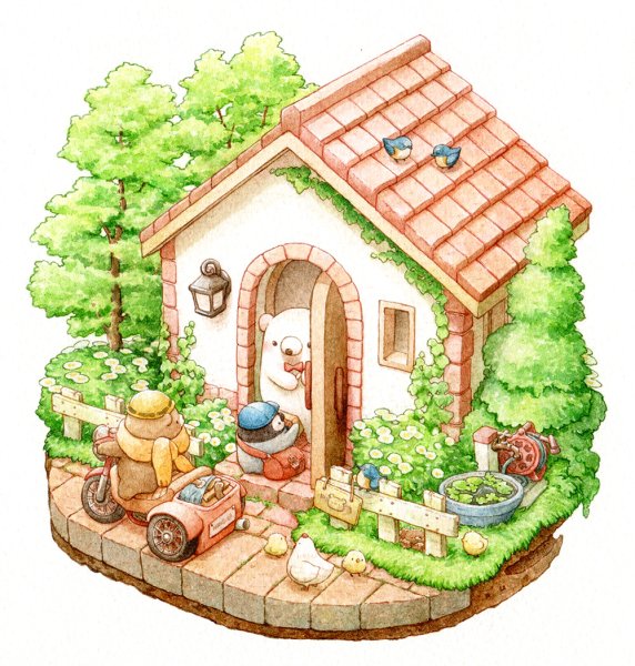 Домики милые иллюстрации