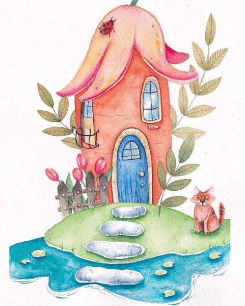 Милые домики рисунки