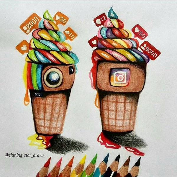 Милые рисунки для срисовки приложение