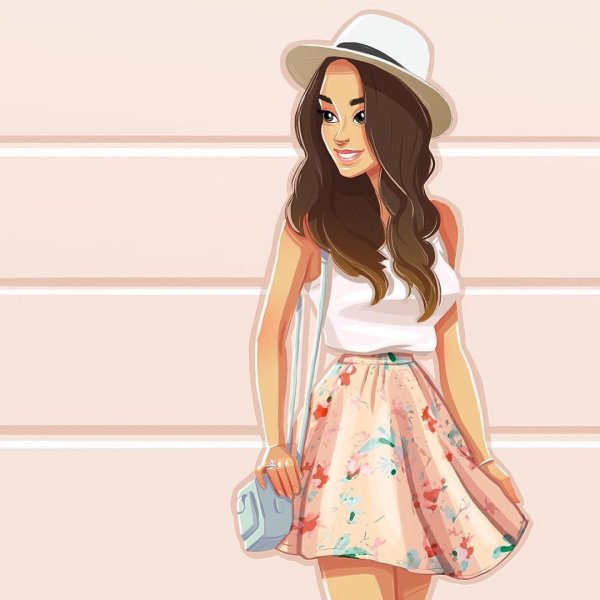 Мультяшная девушка