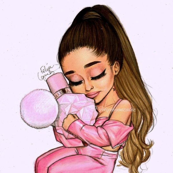 Ариана Гранде арт мультяшный