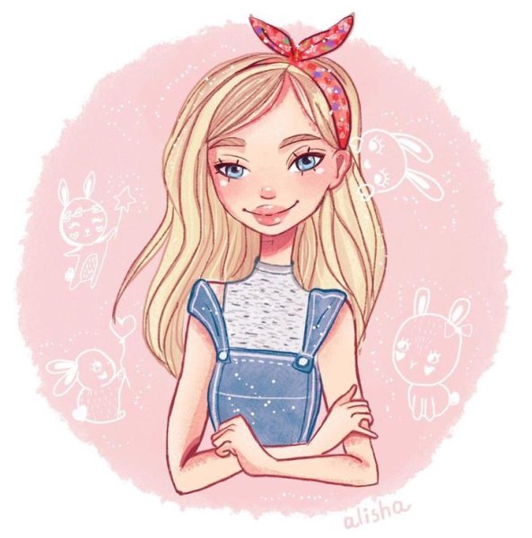 Стикеры милые девочки