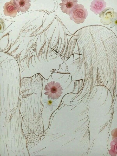 Аниме романтика для рисования