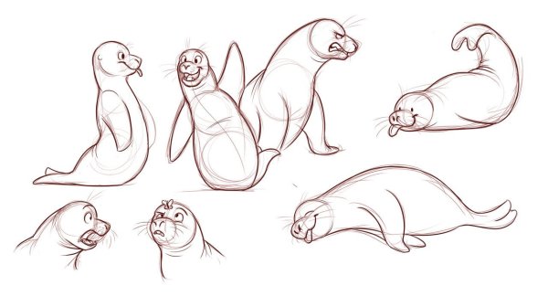 Тюлень стилизация