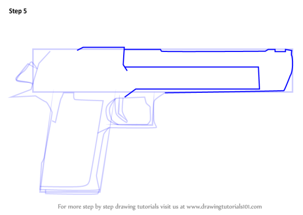 Desert Eagle чертеж с размерами