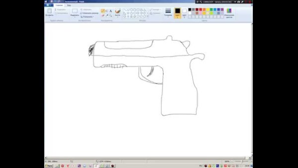 Чертёж пистолета Desert Eagle