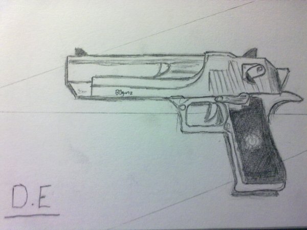 Чертёж пистолета Desert Eagle