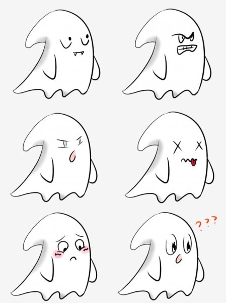 Призрак этапное рисование