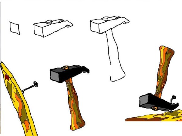 Молоток поэтапно