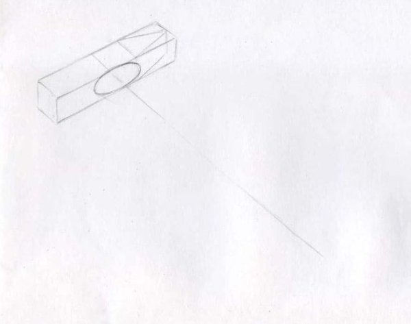 Поэтапное рисование молотка