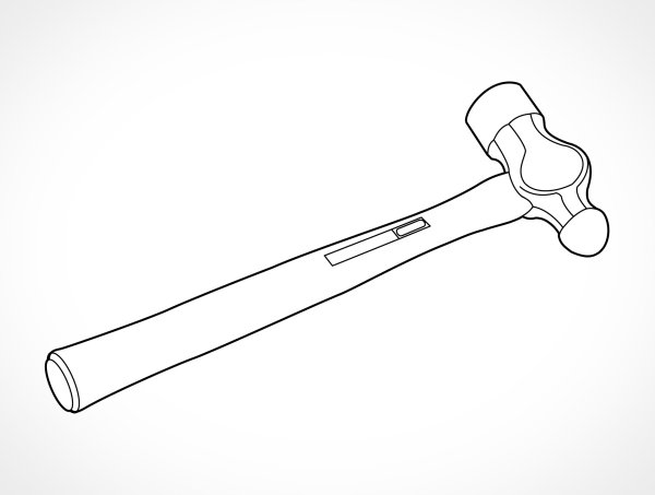 Рисование молотка для детей