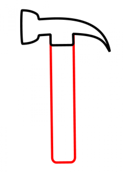 Как нарисовать молоток