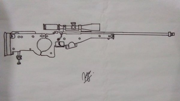 Снайперская винтовка AWM чертежи