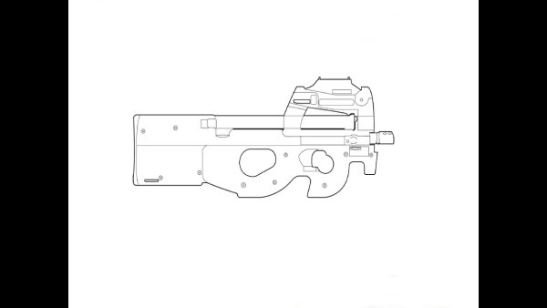 Пистолет пулемёт p90 чертёж