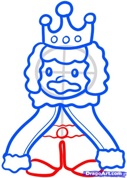 Король рисунок карандашом поэтапно