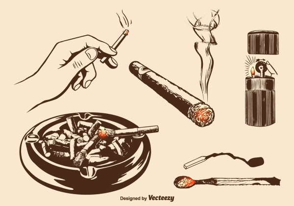 Как нарисовать руку с сигаретой