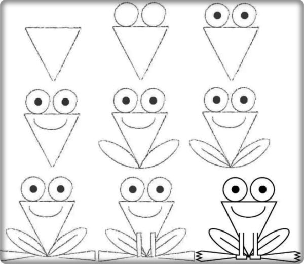 Как нарисовать лягушку ребенку