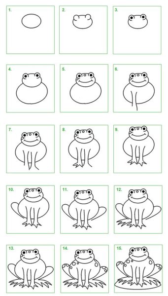 Лягушка для рисования