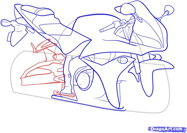 Нарисовать мотоцикл