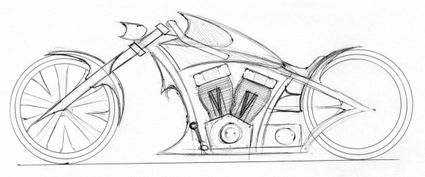 Байк легкий эскиз