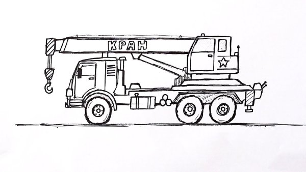 Аппликация башенный кран