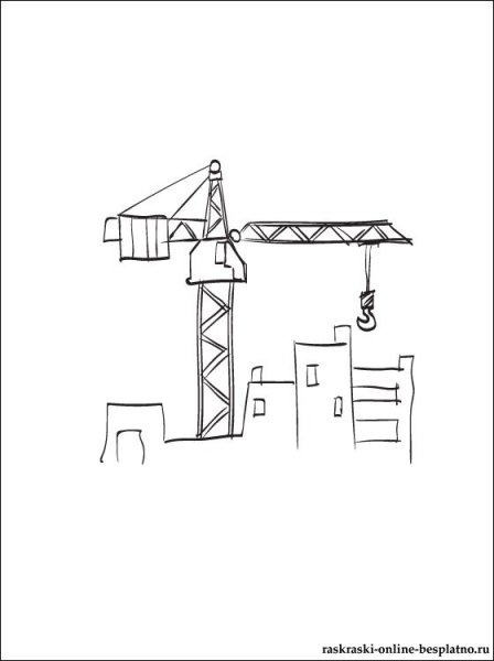 Рисование грузовик кран