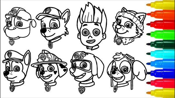 Щенячий патруль рисовалка