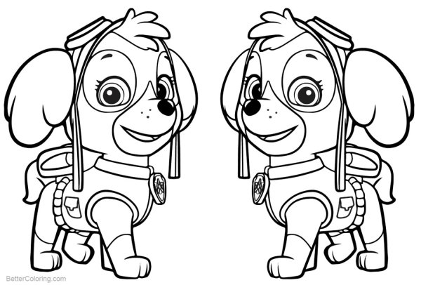 Мега Скай Щенячий патруль раскраска