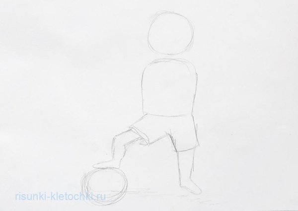 Нарисовать футболиста поэтапно