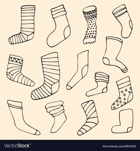 Нога в носке рисунок