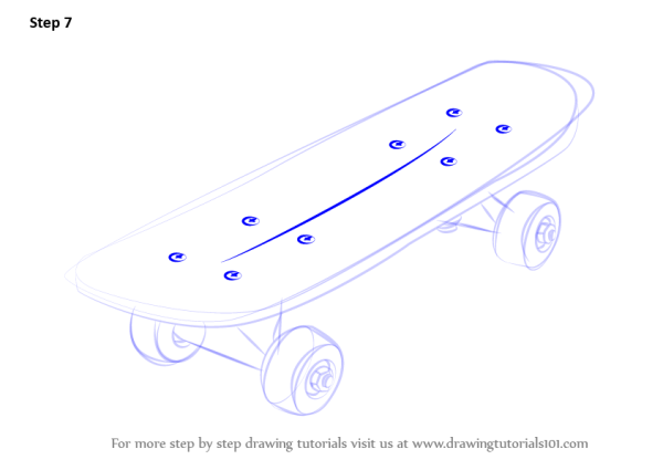 Нарисованный скейтборд сбоку