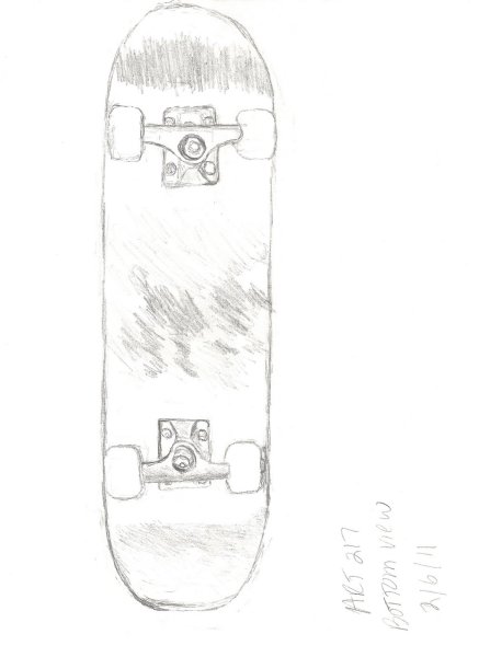 Скейт карандашом