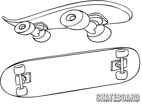 Скейт для раскрашивания