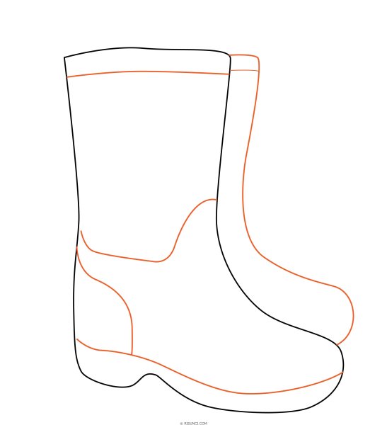 Нарисованные ботинки