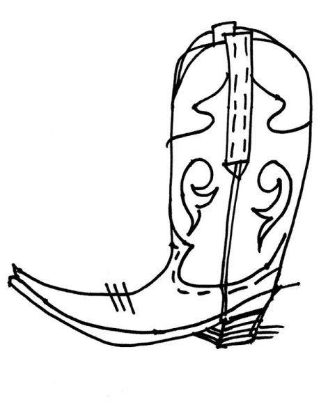 Сапоги ковбойские карандашом