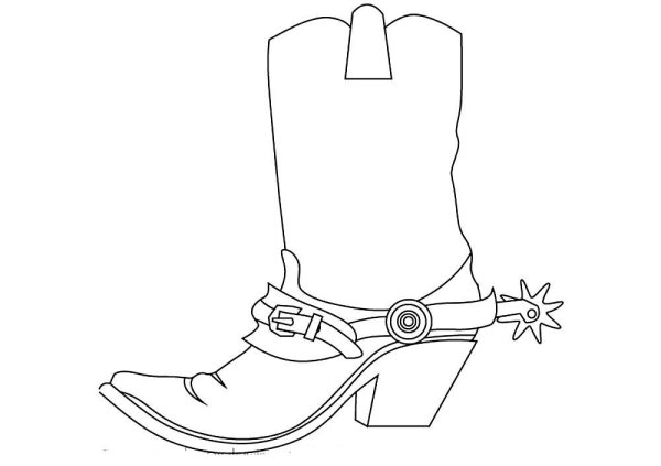 Ковбойские сапоги раскраска