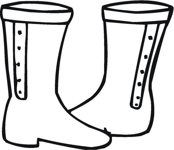 Сапоги раскраска для детей