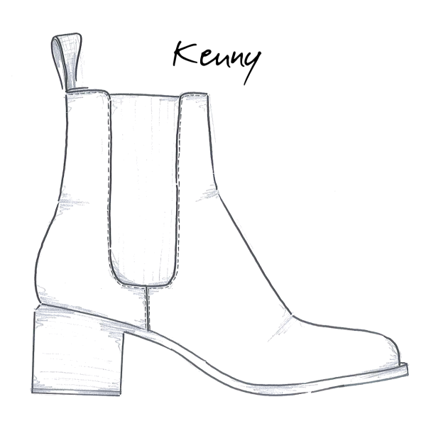 Сапоги технический эскиз