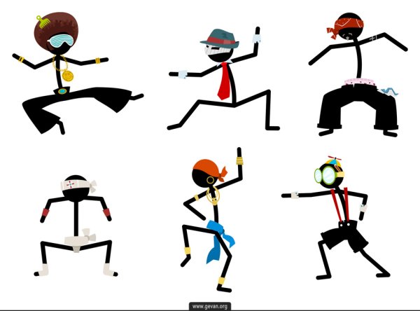 Персонажи стикманы