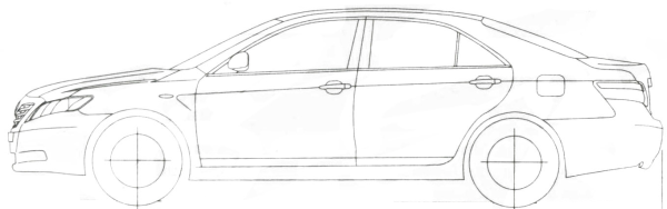 Toyota Camry 2008 чертеж