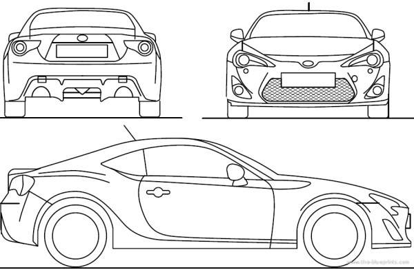 Тойота gt 86 чертежи