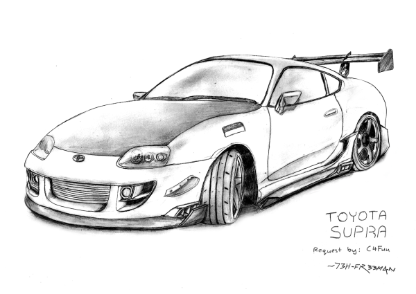 Раскраска Toyota Supra a80