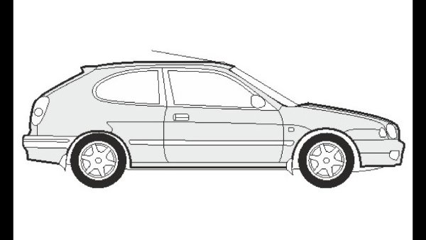 Раскраски машины седан Тойота Королла
