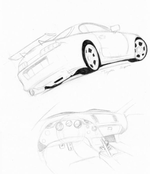 Toyota Supra Sketch